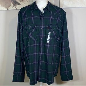 Levi's Plaid Long Sleeve Button Down Flannel Shirt